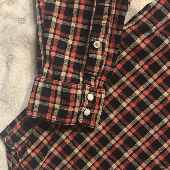 Lucky Brand Plaid Snap Front Casual Shirt Size XL - Picture 5 of 10